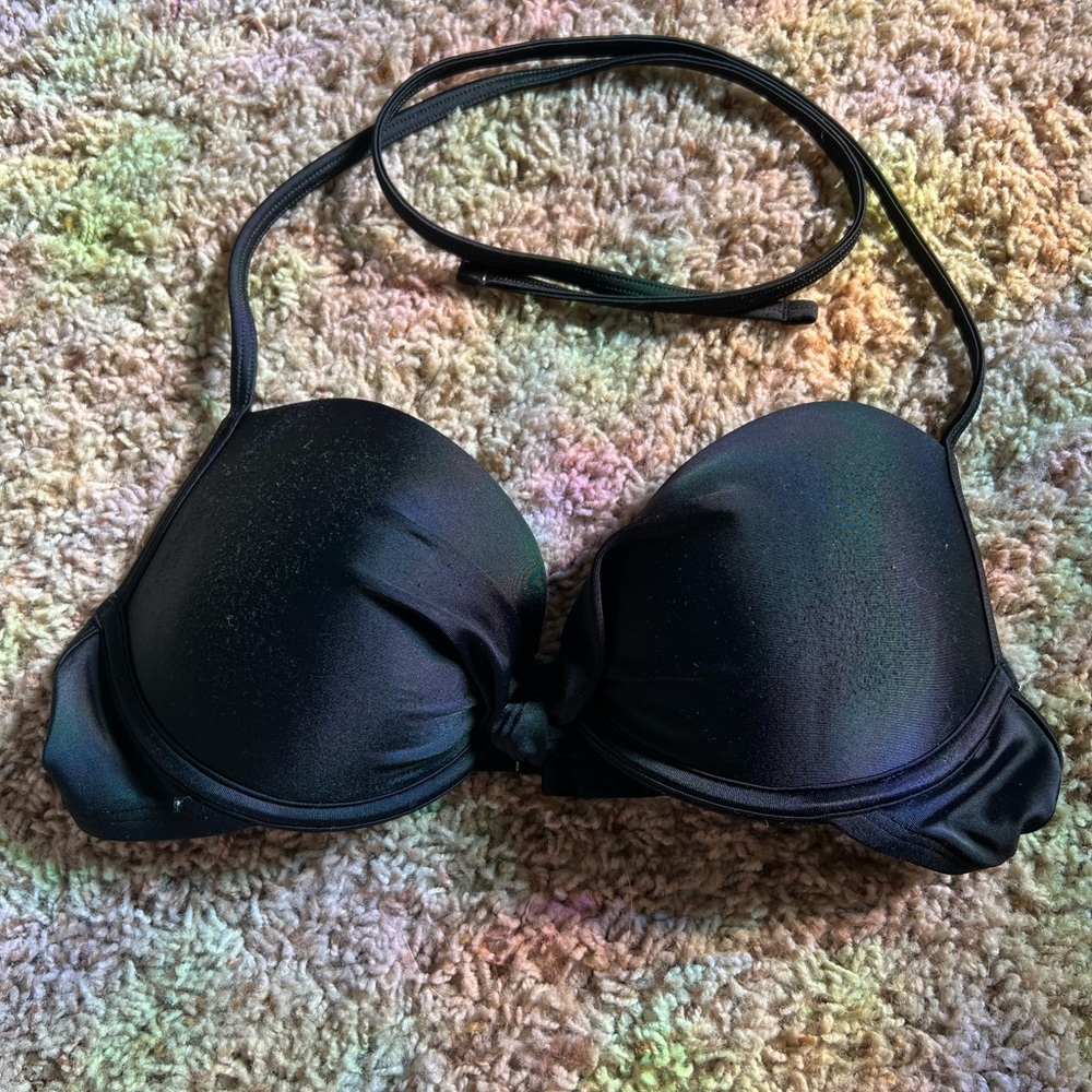 Aerie black bra style bikini top